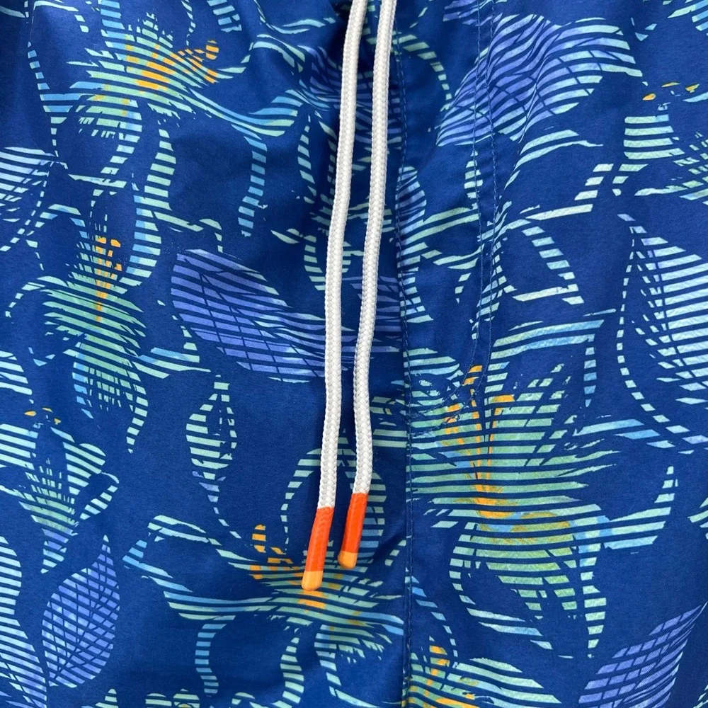 Tommy Bahama Mens XXL Blue Floral Recycled Polyester Swim Trunks Board Shorts